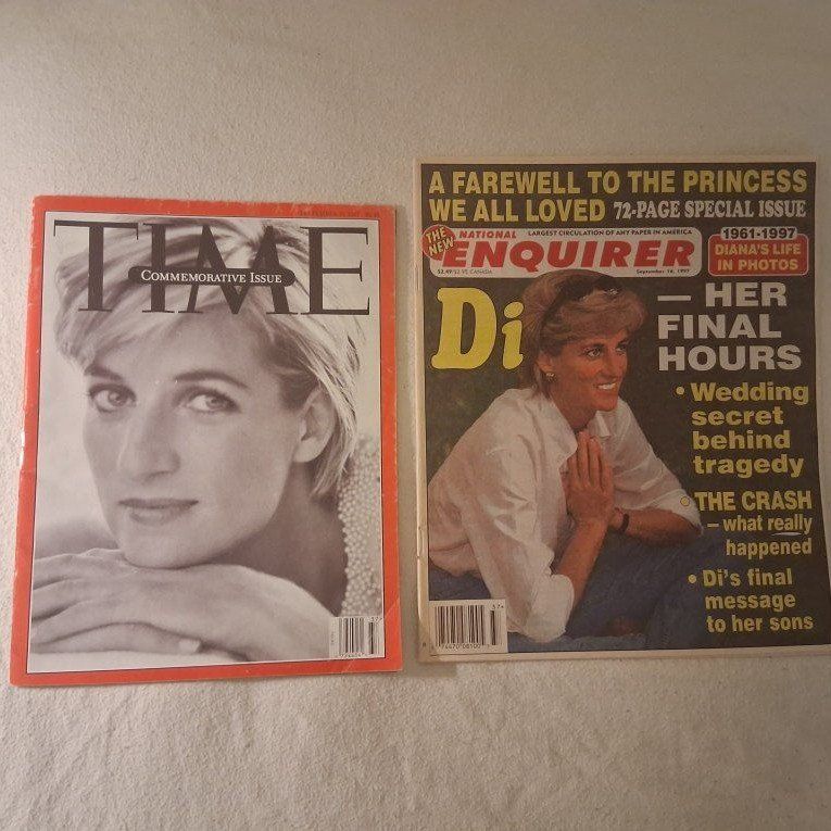 Princess Diana Time Mag and Enquirer Issue .