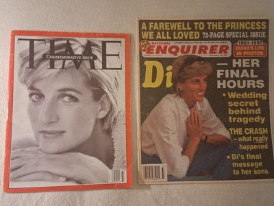 Princess Diana Time Mag and Enquirer Issue .