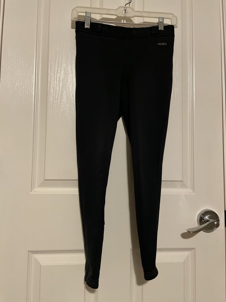 Large Girls Kerrits Black Thermal Breeches