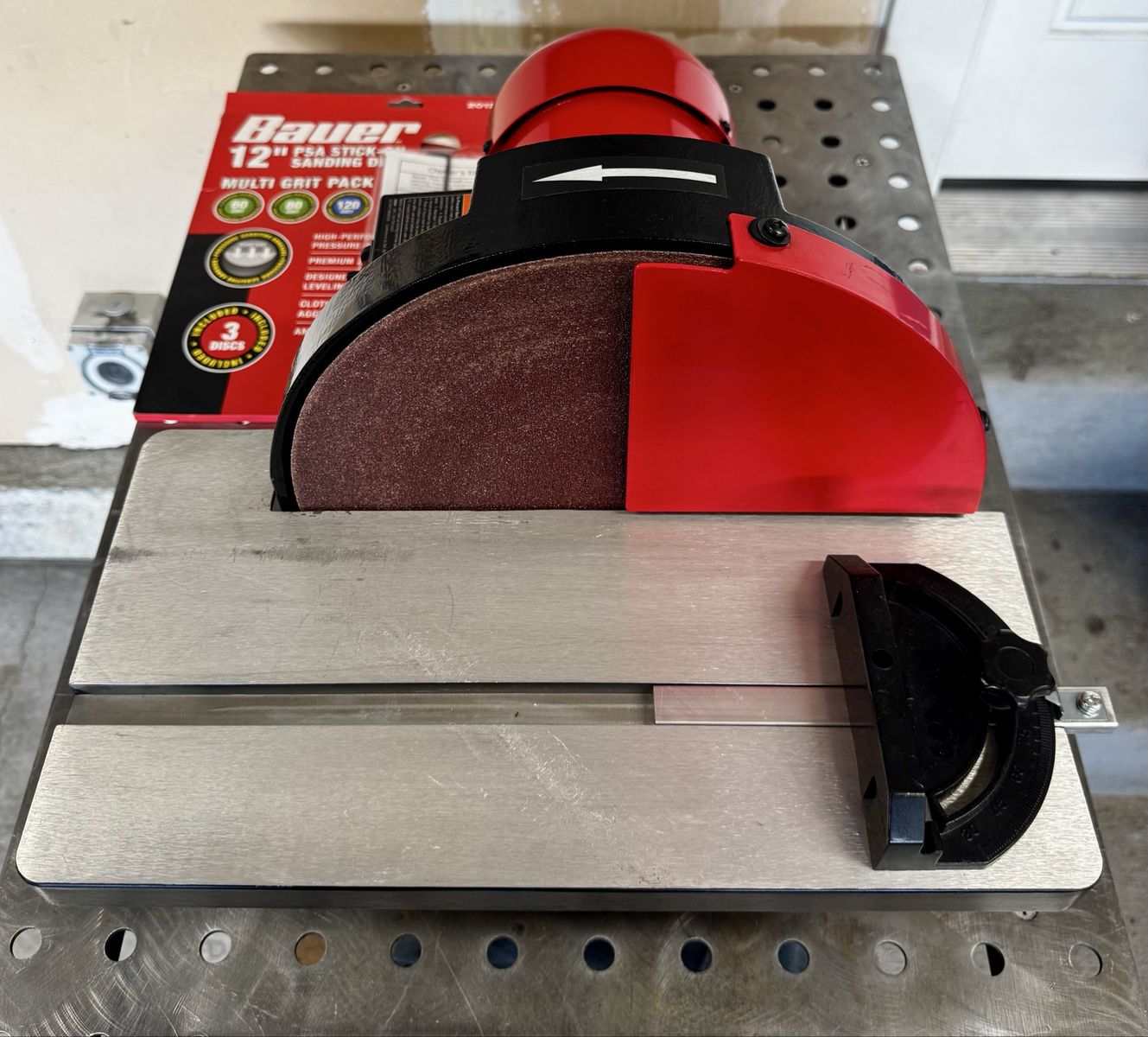 BAUER 12 in., 1-1/4 HP Disc Sander