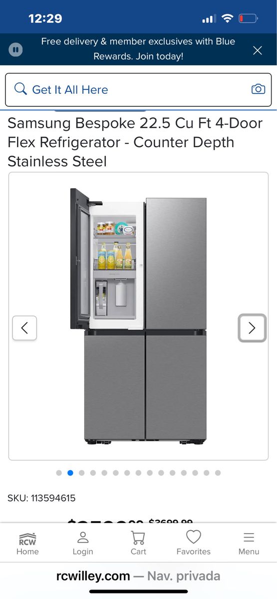 $1600 OBO NEW FRIDGE SAMSUNG STAINLESS STEEL
