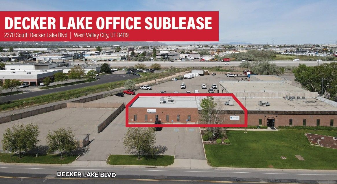 Decker Lake Office Sublease - 4,000-8,000 SF w/ .3 Acres Yard - West Valley City, UT