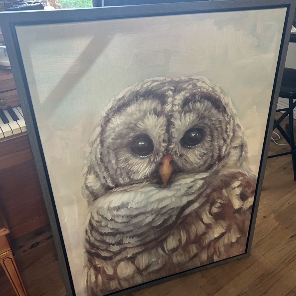 Owl Canvas Painting, Snow Owl