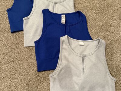 Crop Top Tank Sports Athletic Bra Tank Sz Small