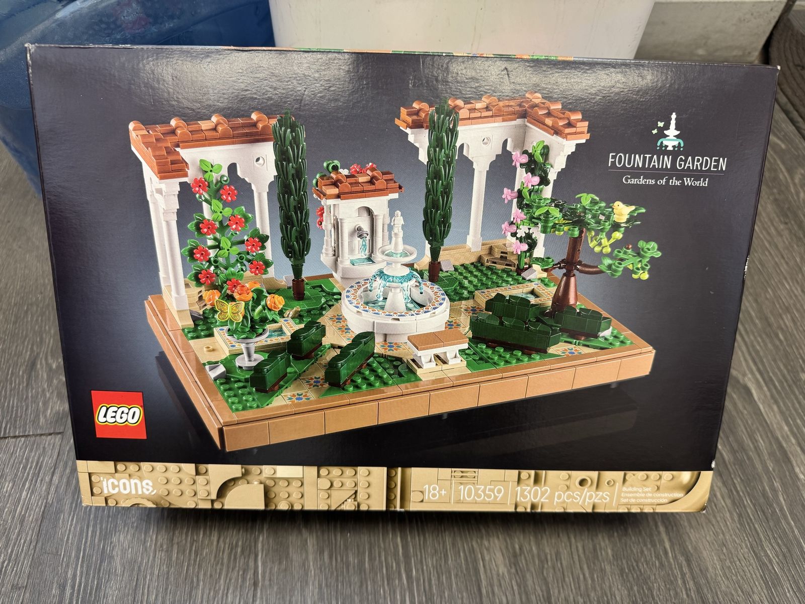 New LEGO Icons 10359 Fountain Garden: Gardens of the World, 1302 Pieces