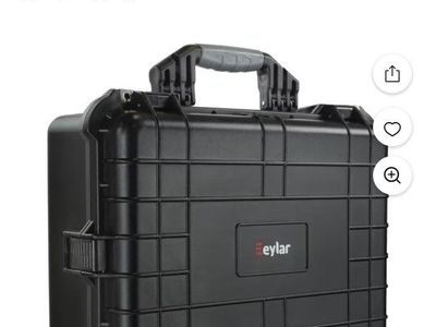 Eylar SA00002 Large Waterproof Shockproof Hard Case with Foam Insert, Black