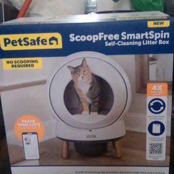 pet safe scoop free smart spin self cleaning litter box
