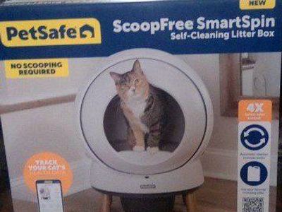 pet safe scoop free smart spin self cleaning litter box