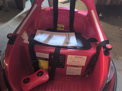 Koolspeed Bumper Car Ride-On Toy for Kids - Red & Purple with Remote Controls.