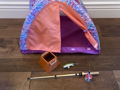 American Girl 18-Inch Doll Tent & Fishing Set