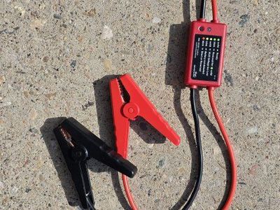Jump Starter Clamps with Indicator Lights - Red/Black, Universal Fit
