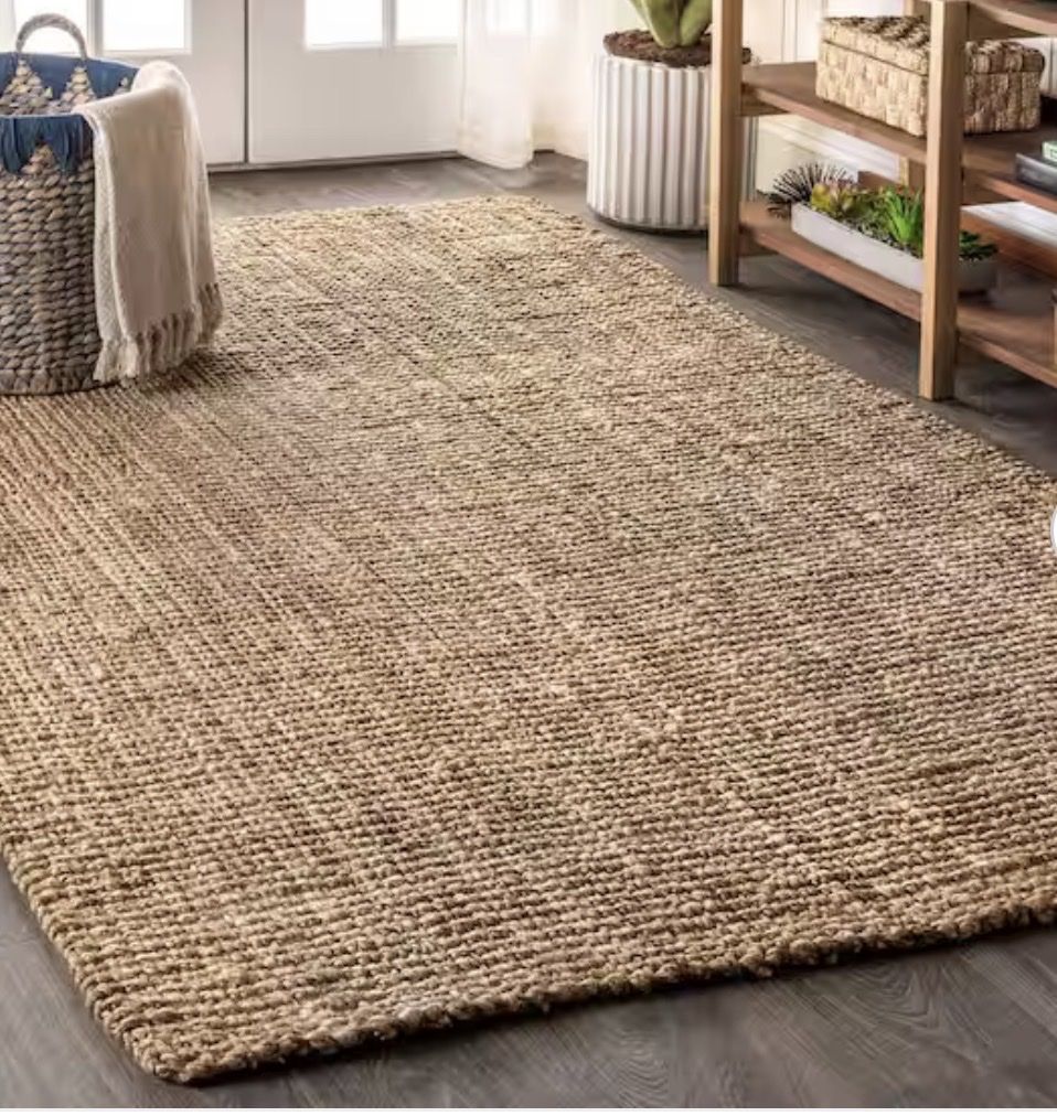 JONATHAN Y Pata Hand Woven Chunky Jute Natural Indoor Area Rug, 12x15, Bohemian, Rustic, Cottage, Easy-Cleaning for Living Room,