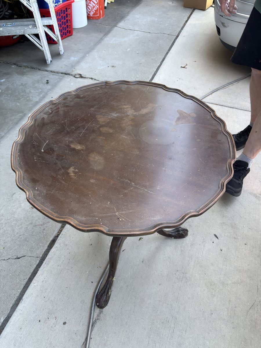 Antique drum table