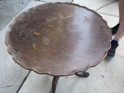 Antique drum table