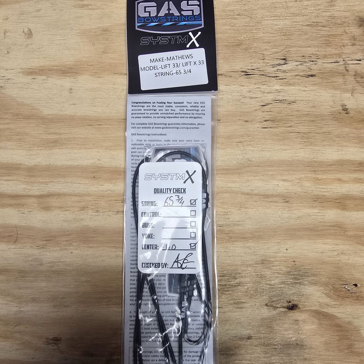 Gas System-X bow string for Mathews Lift-X 33