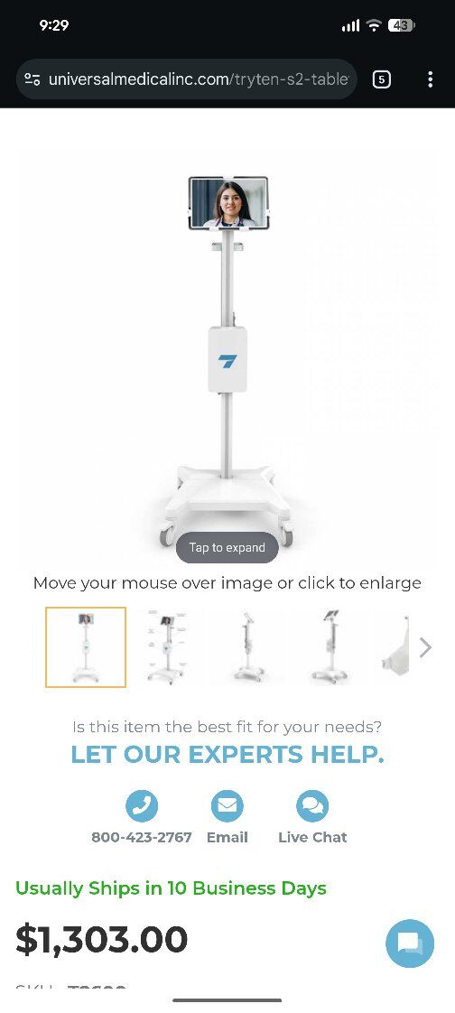 Medical tablet rolling stand