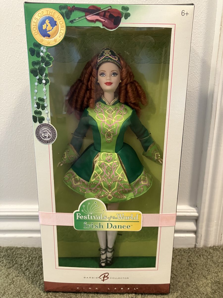 Irish Dance Barbie Doll Festivals of the World DotW Pink Label Mattel K7920