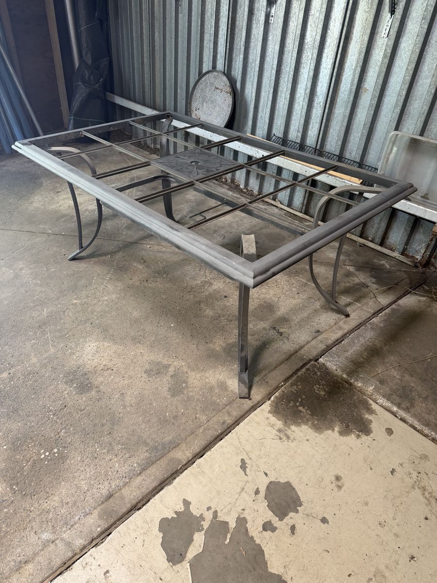 Metal Outdoor Patio Dining Table Frame with Tile Top