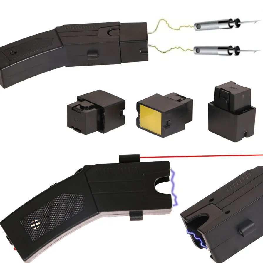 DEPM HEAVY DUTY RECHARGEABLE SELF-DEFENCE STUN GUN, 16FT RANGE LED FLASHLIGHT  FOR MEN/WOMEN