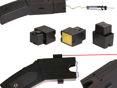 DEPM HEAVY DUTY RECHARGEABLE SELF-DEFENCE STUN GUN, 16FT RANGE LED FLASHLIGHT FOR MEN/WOMEN
