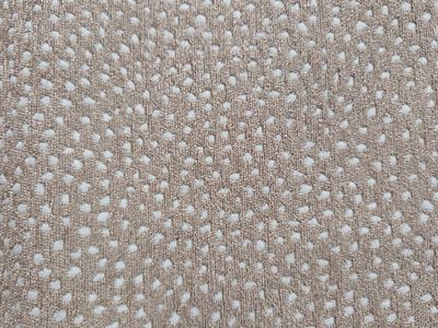 Fabric - Light Beige with White Polka Dots - Textured Upholstery/Craft Material