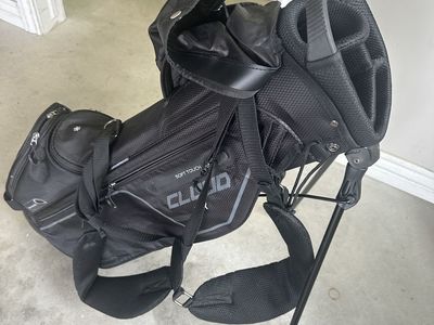 Golf Cloud Dry Design Stand Bag Black Lightweight with Shoulder Strap