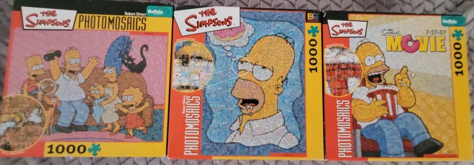 1000-piece Simpsons Photomosaic jigsaw puzzles