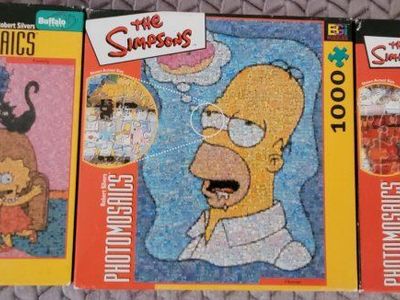 1000-piece Simpsons Photomosaic jigsaw puzzles