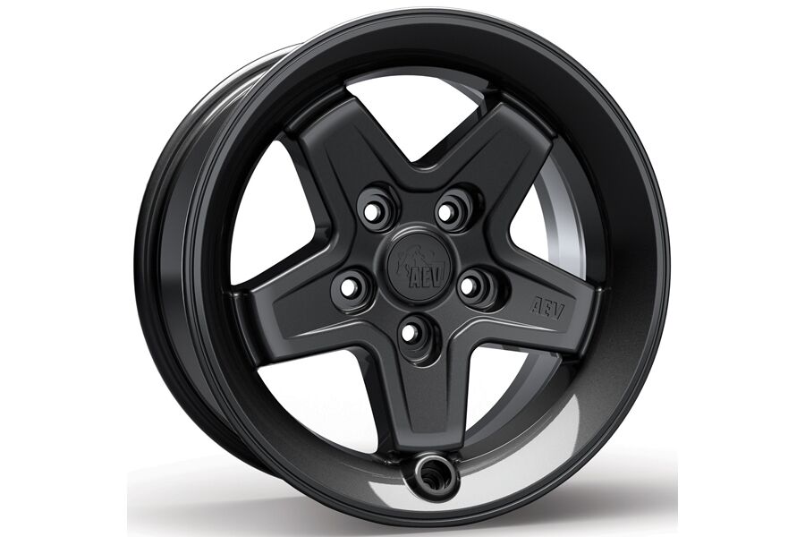 AEV Pintler Wheel Onyx Black 17x8.5 5x5 Jeep Wrangler JL JLU JT Gladiator AEV 20402035AA