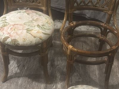 Antique Bamboo, Wicker Chairs