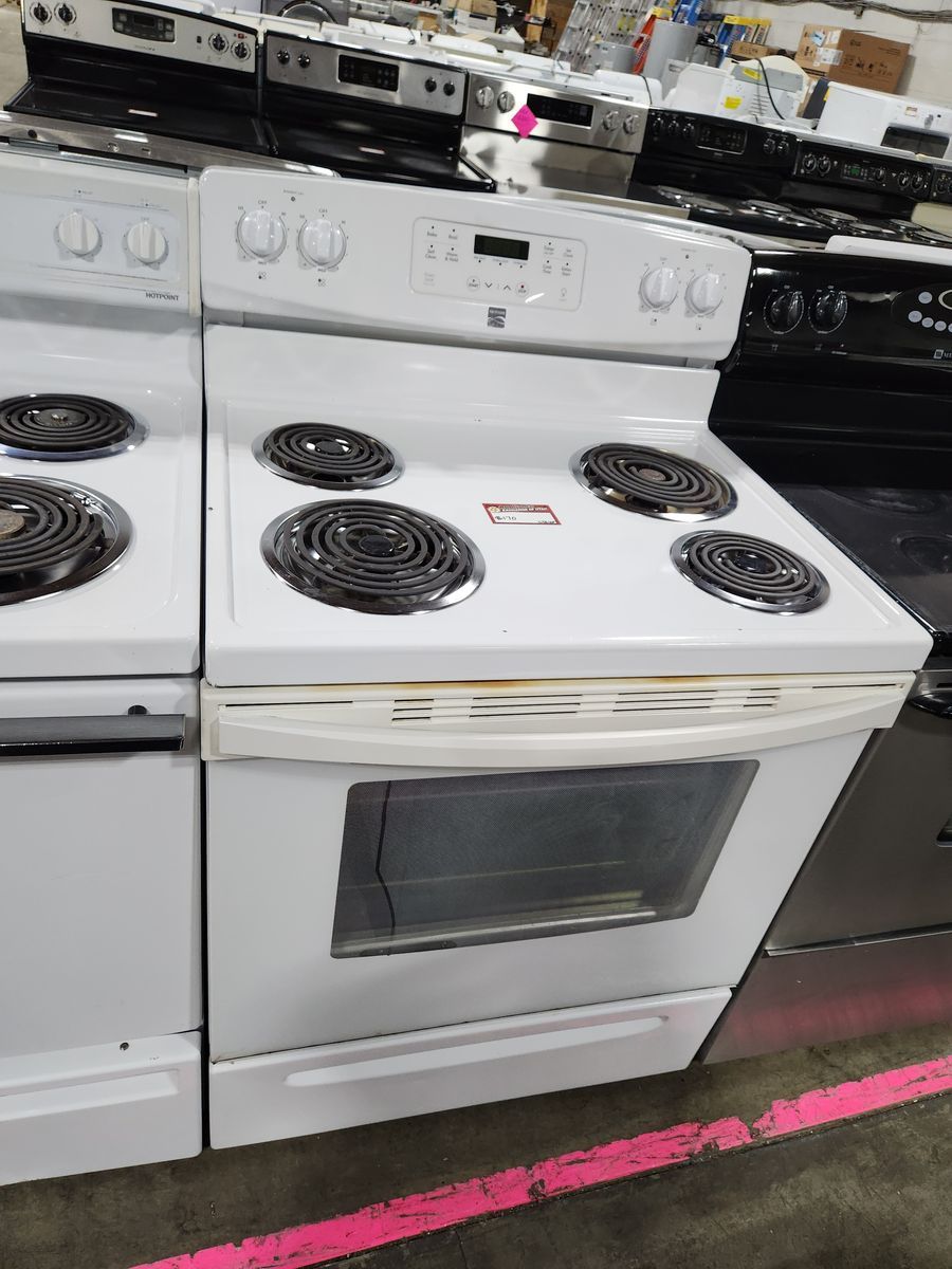 Kenmore White Electric Range Oven with Coil Burners