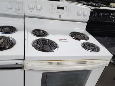 Kenmore White Electric Range Oven with Coil Burners