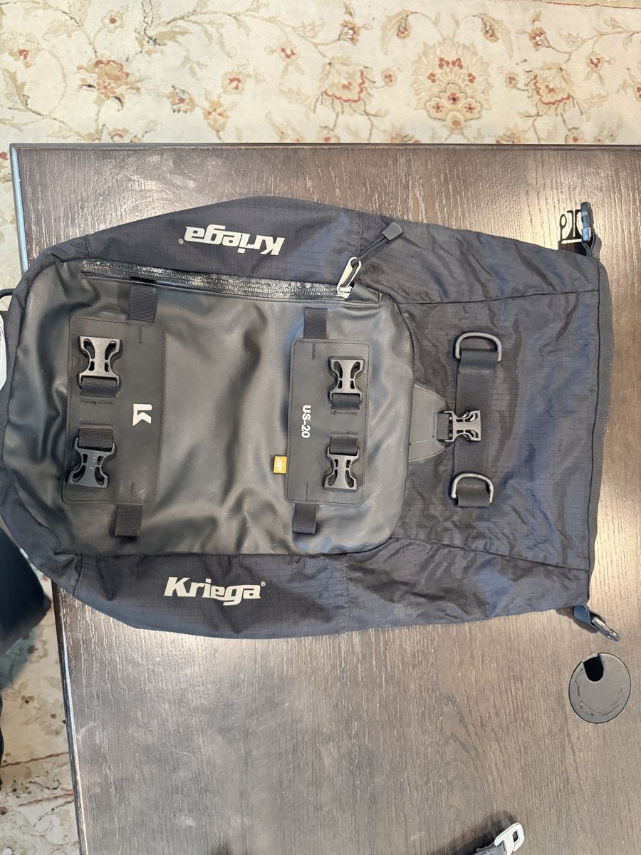 Kriega US-20 Drypack Waterproof Motorcycle Tail Bag with Mounting Straps