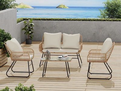 New Wicker Patio Set with Table