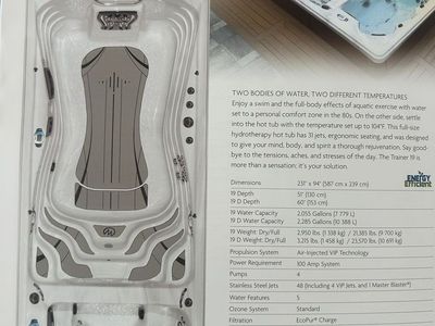 Master Swim Spa Trainer 19D. Swim Spa with Hot tub