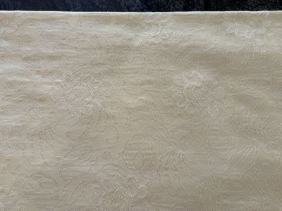 Yellow JACQUARD TABLECLOTH 82x64 beautiful seldom used