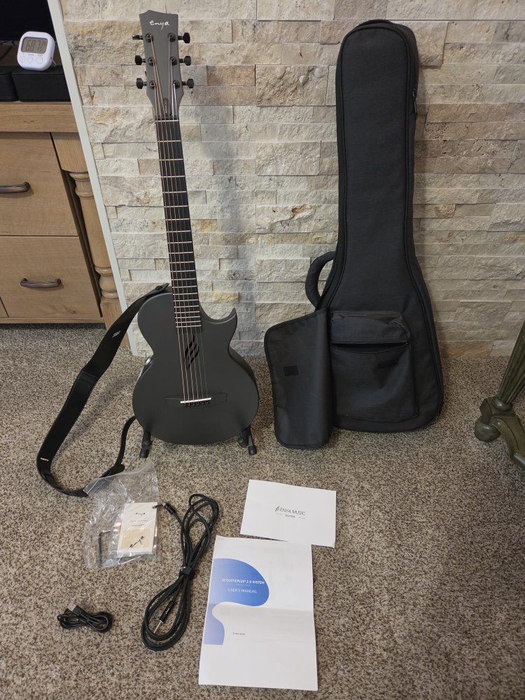 Enya Nova Go SP1 electric acoustic carbon fiber composite body with accessories