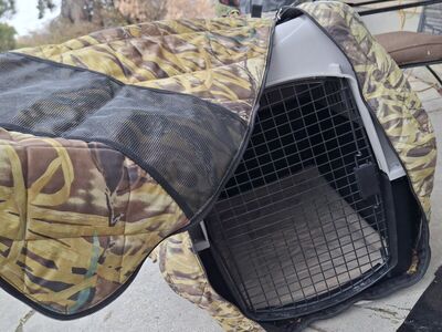 dog kennel + clamshell camo cover 36l 24w 28tall