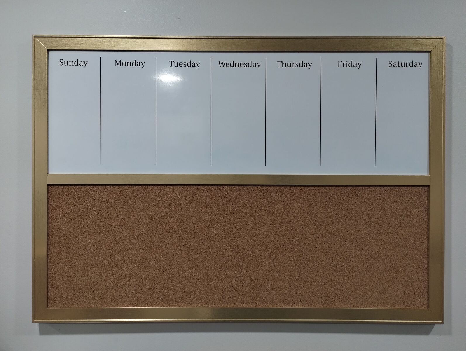 Weekly Planner White board & Cork board