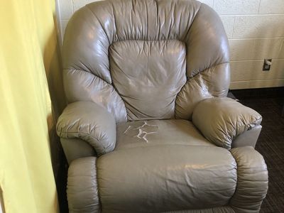 Used Beige Recliner - Manual Reclining Armchair