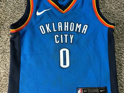 Nike OKC #0 Russel Westbrook 2018 Icon Edition Basketball Jersey 4T
