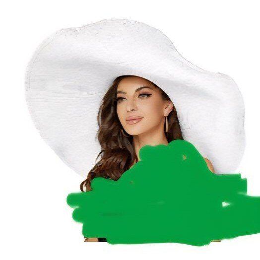 Large white beach hat