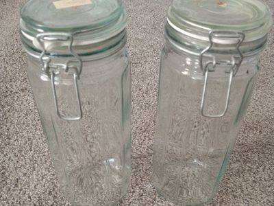 Set Of 2 Glass Storage Jars $8 Each