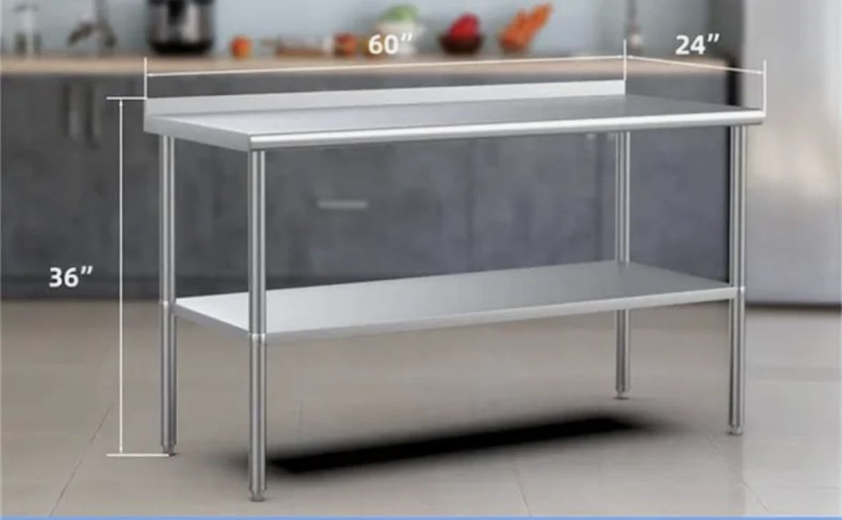 Stainless steel prep tables