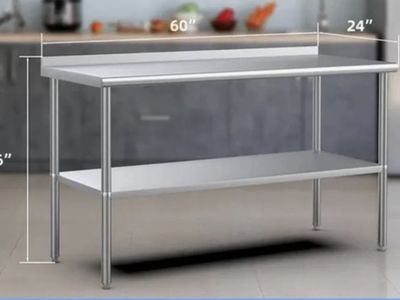 Stainless steel prep tables