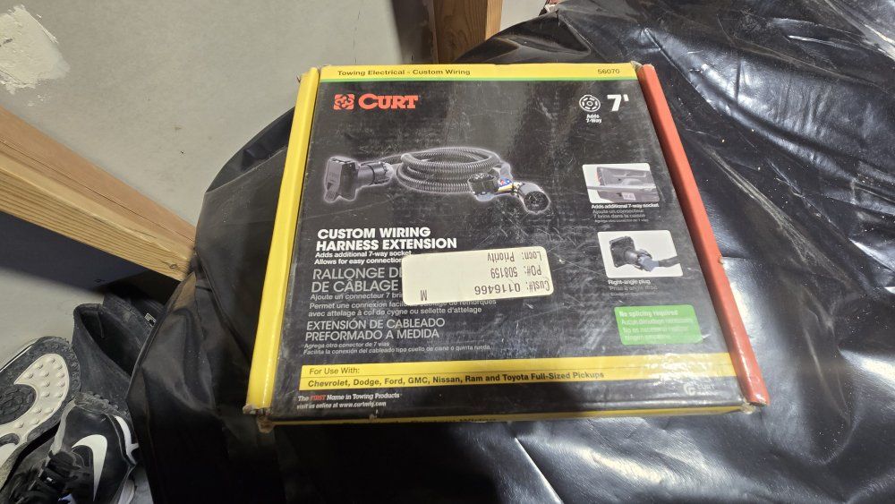 CURT 56070 7-Foot Custom Wiring Harness Extension for Full-Sized Pickups