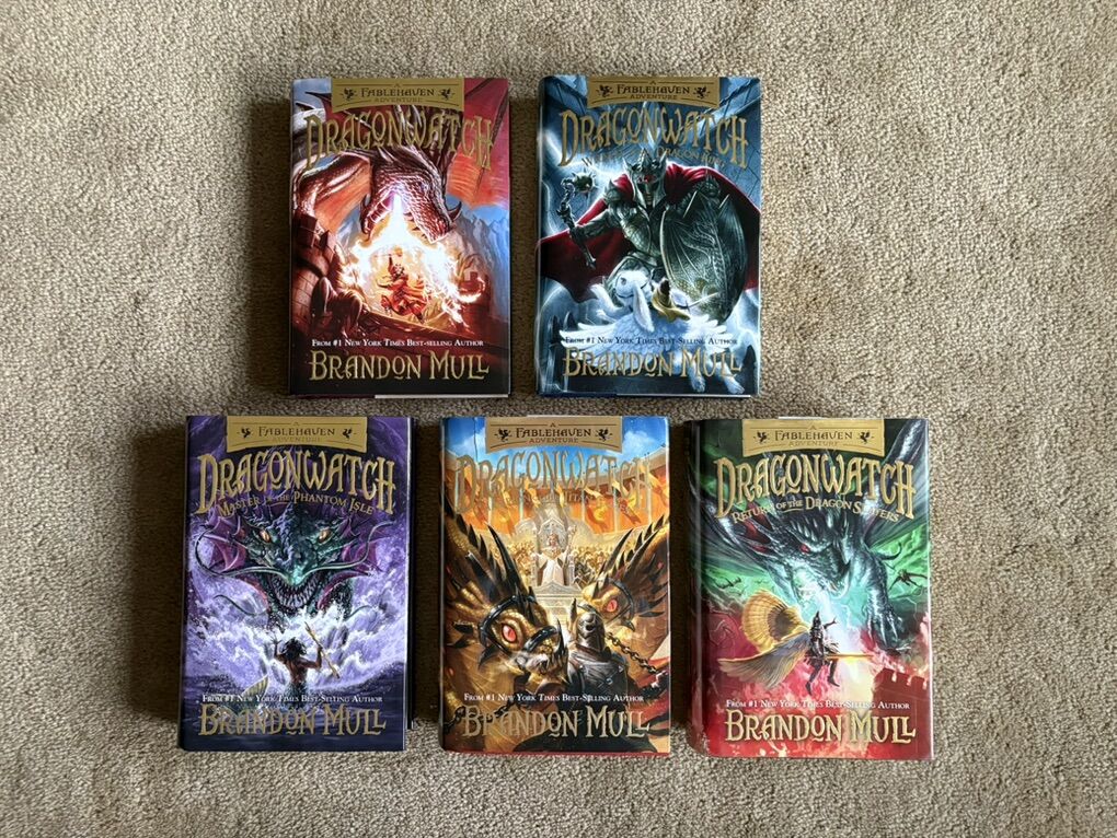 Dragonwatch Series 1-5, by Brandon Mull (hardcovers)