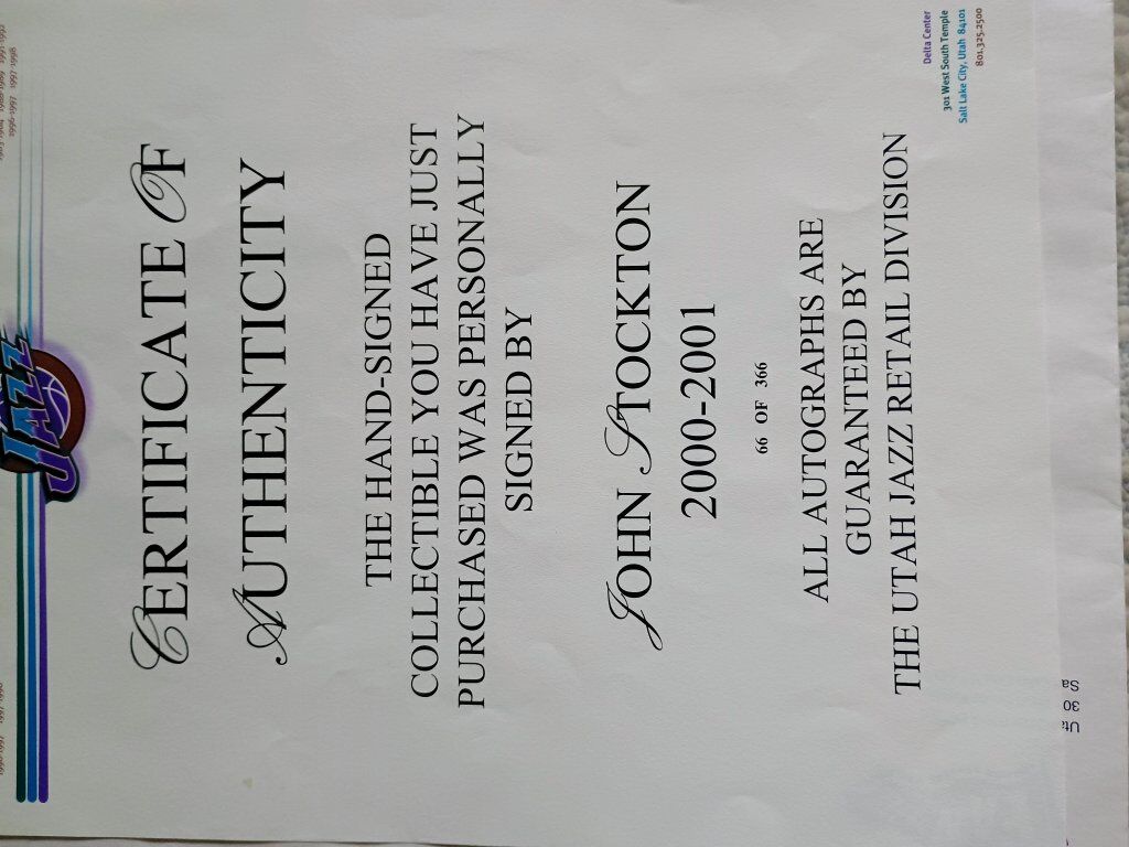 John Stockton Limited Edition Signed 1997 WC Champ