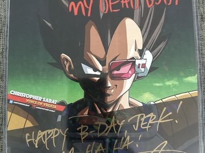 Dragon Ball Z Autographed Christopher Sabat Vegeta Print Signed Art