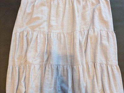 LC Lauren Conrad Women's XXL Blue Striped Tiered Ruffle Mini Skirt